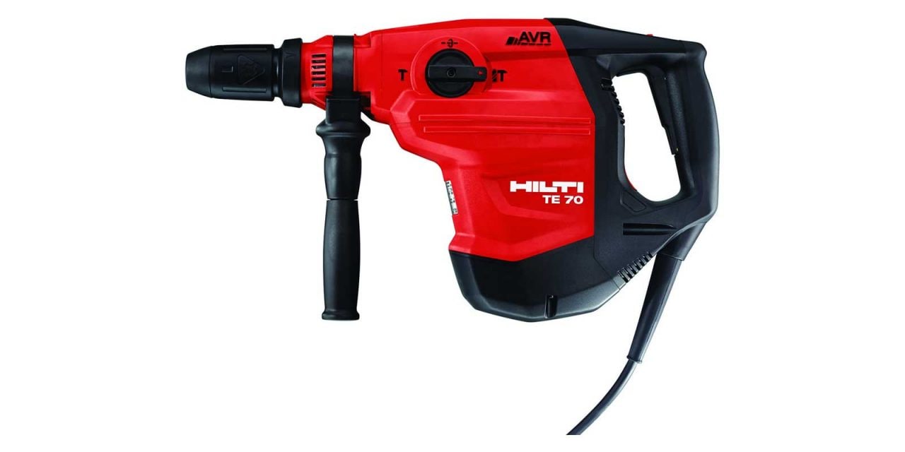 TE 70-AVR rotary hammer for tough drilling and chiselling in concrete, equipped with the AVR system