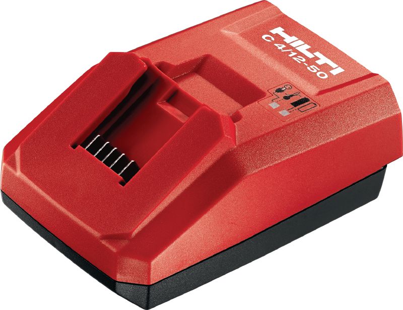 แท่นชาร์จแบบกะทัดรัด C4/12-50 แท่นชาร์จกระทัดรัดสำหรับแบตเตอรี่ Li-Ion 12V ของ Hilti